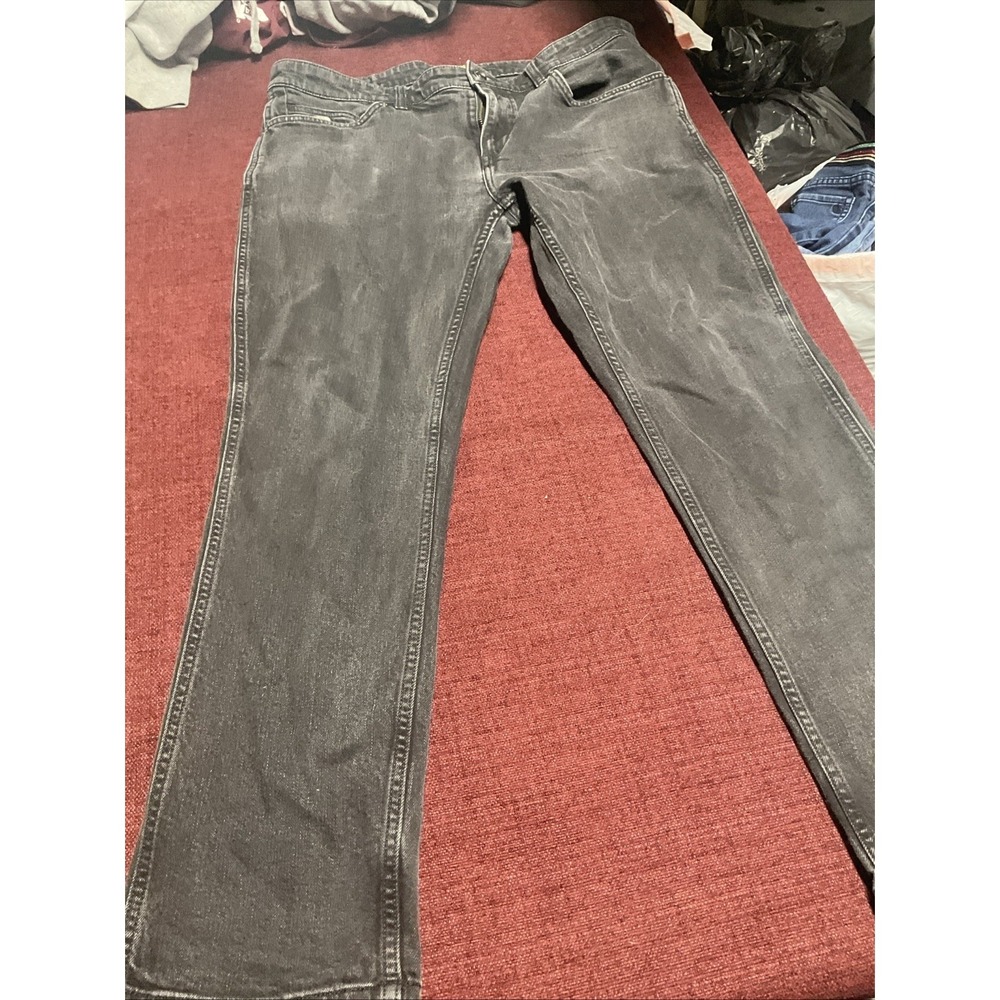 Hugo Boss Men Jeans Size 36x27 Black Stretch Slim Fit